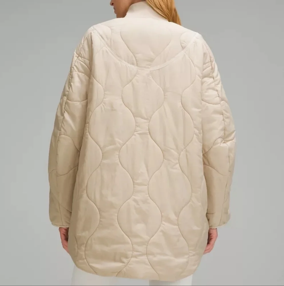 lululemon athletica Cream Quilted Jacket Quilted Light Insulation‎ Jacket Size 6